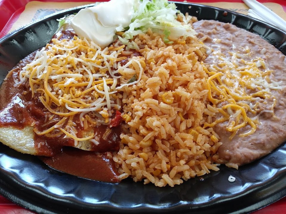 Menu display for familiar Mexican comfort food.