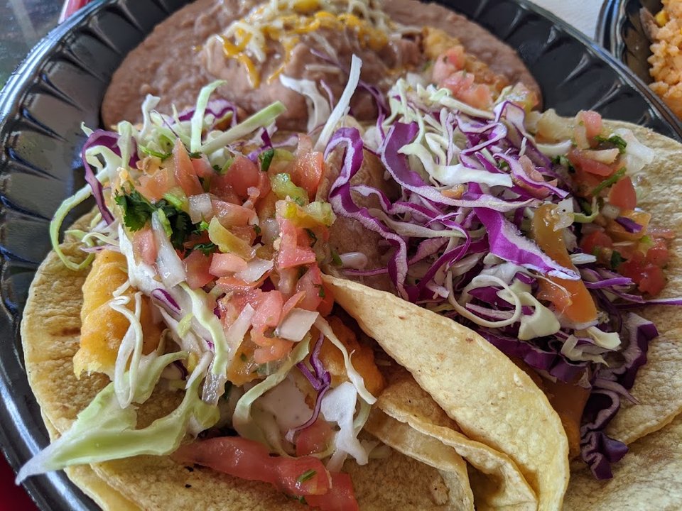 Menu display for familiar Mexican comfort food.