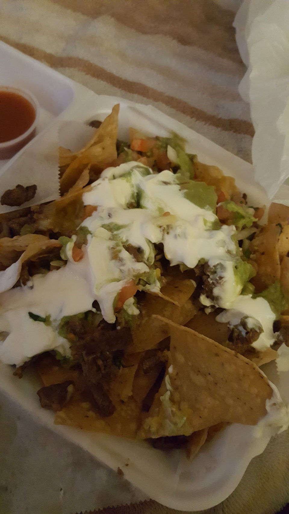 Menu display for familiar Mexican comfort food.