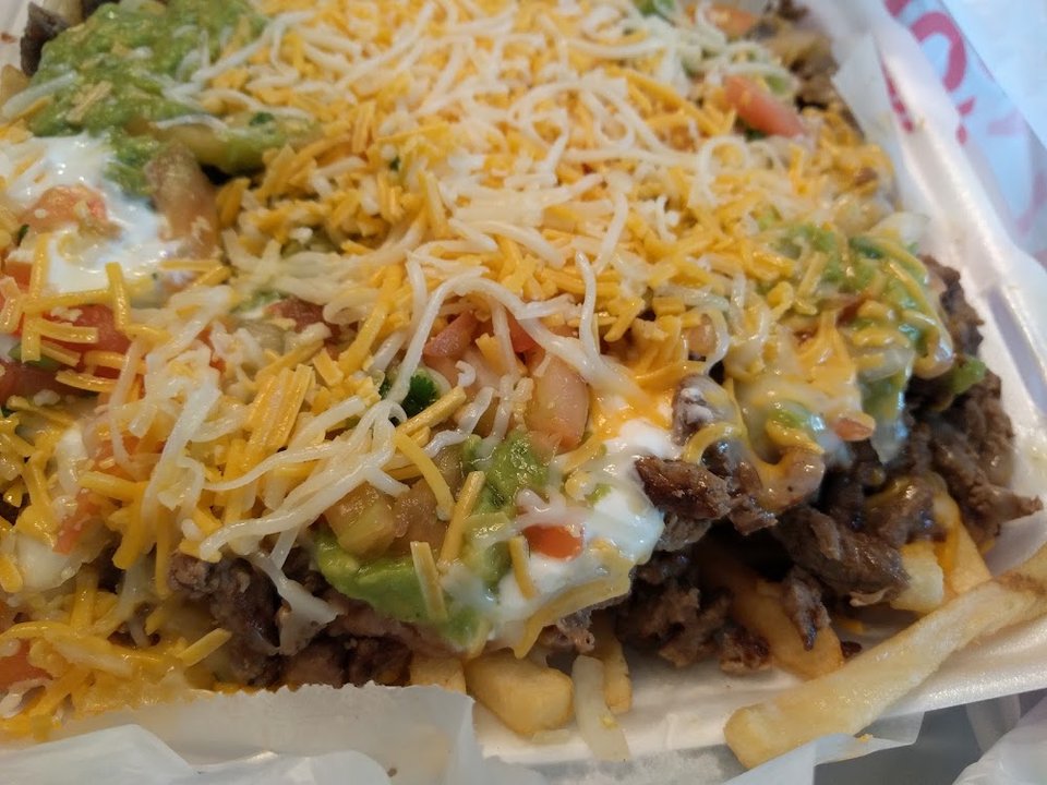 Menu display for familiar Mexican comfort food.